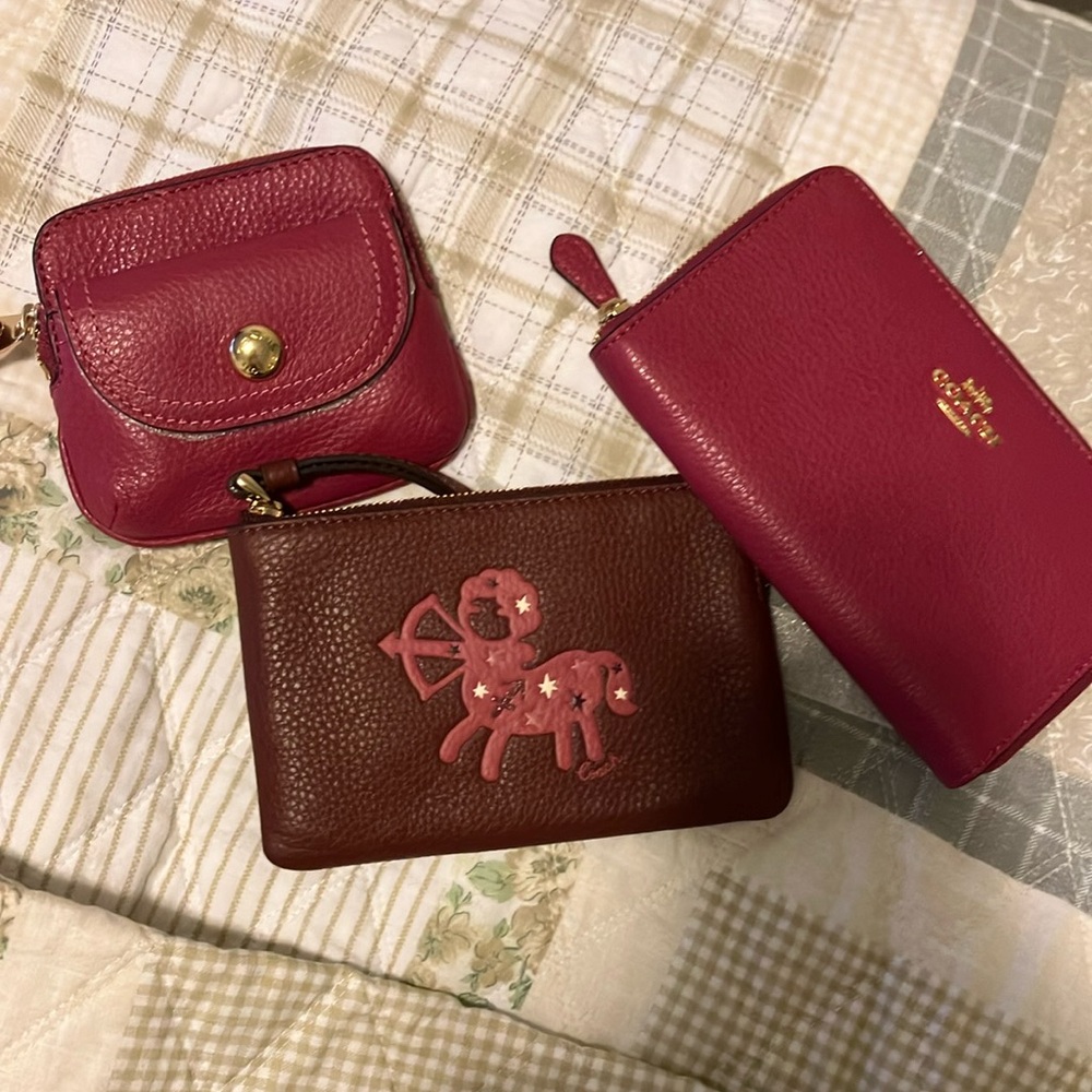 NWT! Coach Capricorn wristlet 3 set